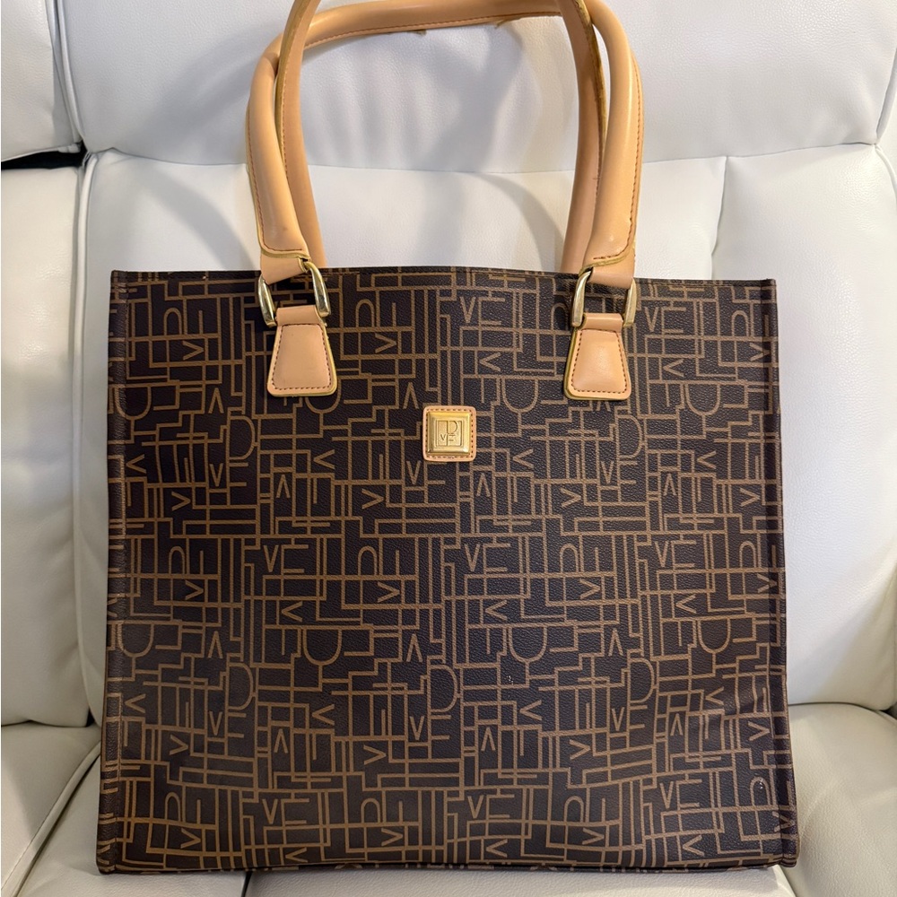 Diane Von Furstenberg Monogram Large Shoulder Tote Bag